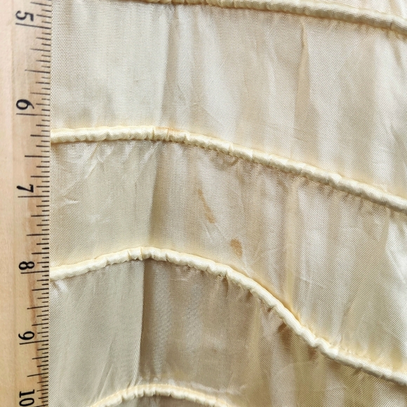 Krista Larson | Wearable Art | Butter Yellow Dual Layer Long Spring Slip Dress - Picture 15 of 16